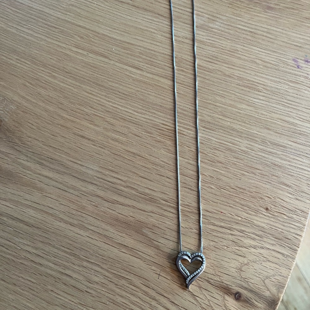 Silver Heart Pendant Necklace